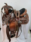Kids Western Sadle Horse Barrel Racing Trail Tooled Leather Tack Set 12 13