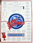 1995 Planet Hollywood Restaurant Menu Caesars Palace Atlantic City New Jersey