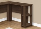 Computer Desk home Office corner storage Shelves 48 l l Shape work laptop brown