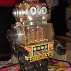 Vintage Horikawa Tin Toy Piston Robot Made In Japan  Vintage