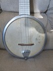 Vintage Dixie 4 String Banjolele Banjo Ukelele Musical Instrument Aluminum Metal