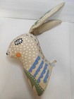 Crate And Barrel Kids Curious Bunny Stuffed Embroidered Head Nursery Wall Decor