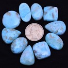 10 Pcs Natural Larimar 20mm-27mm Cabochon Untreated Loose Gemstones Wholesale