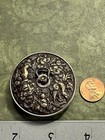Vintage Button large Metal Netsuke Toggle With Dragon Design  approx  2    n24 