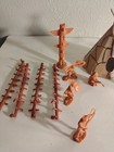 1963 Marx Fort Apache  3681 Playset 13 Warriors Teepee Totem Pole Siege Ladders