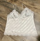 Vintage Christian Dior White Satin Lace Cami Top Size M