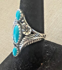 Vintage Sterling Silver Carolyn Pollack Relios American West Turquoise Ring Sz 9