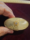 Vintage Max Factor Lipstick Holder Case With Rhinestone  Gold Tone 