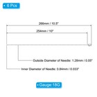 6 Pcs 18g 10 Inch Blunt Tip Dispensing Needle For Refilling Liquid Inks