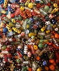 Lampwork Bumpy Bead Random Assortment 40 Pc  d10 