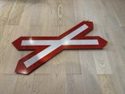 Original Railway Sign - Level Crossing Indicator X