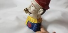 Vintage Cast Iron Clown Jester Mechanical Coin Bank Moving Hand