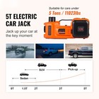 Electric Car Jack W tire Inflator Pump 5 Ton 12v Hydraulic Car Floor Jack