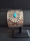 Native Vintage Sterling Silver Turquoise Cuff Bracelet