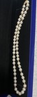 Vtg 6mm Genuine Cultured Pearl W Solid  Gold Clasp Beaded Necklace 16  19g  read