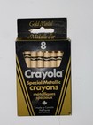        new - Vintage Crayola Metallic Gold   Silver Crayon Lot Box Binney Smith Rare