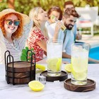 Wooden Coasters For Drinks - Natural Wood Drink Coasters Set For Modern Home 