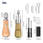 Leather Sewing Kit With Hand Speedy Sewing Stitcher Awl Waxed Thread Repair Tool