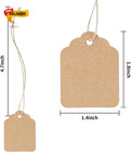 Price Tags With String Attached  500pcs Kraft Paper Hang Tags For Labeling      