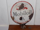 Vintage Gargoyle Mobiloil    a    Double Sided Porcelain Sign