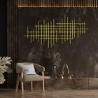 Metal Luxury Wall Art  Abstract Metal Wall Sculpture  Elegant Line Wall Decor