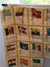 Antique Premium Cigarette Tobacco 54 Silk Country Flags Hand Sewn Together