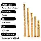  12pc Archery Arrow Brass Inserts Base 38-250gr Heavy Weight Id6 2mm Arrow Shaft