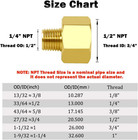 2pcs Brass Pipe Fitting 1 4  Npt Male To 1 2  Npt Female Thread Reducer Adapter