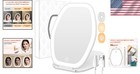 Rechargeable Hexagonal Led Vanity Mirror  Lightweight Makeup Essential For Women