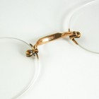 Antique Solid 10k Gold Wire Oval Rim Glasses W  Old Philadelphia Pa Wood Box