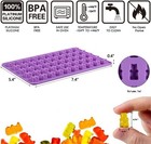 Gummy Bear Silicone Mold Mini Cute Bear Shaped Candy Mold 2pcs-50 Cavity Gummy B