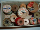 Vintage Lot Of 18 Old Wooden Sewing Thread Spools With Surprises 
