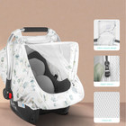 Zenkitch Baby Car Seat Cover  Stretchy Infant Carseat Canopy  With Breathable