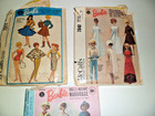 Vtg 3 Mccall s Doll Clothes Patterns Cut  11 I1 2 -12  Barbie Ken - Not Complete