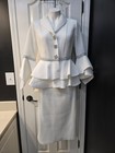Ashro Nwt Fall Winter White Dressy  Formal Sunday Suit Sz 10