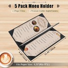 Flkqc Restaurant Menu Triple Fold Panels 4 View  4 25 X 11 Inch    Black 