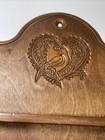 Vintage Thimble Holder Wall Display Rack Wood Holds 35 Carved Dove Bird