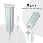 Cemetery Vases Plastic Memorial Flower Vases With Spikes For Grave Decorations G