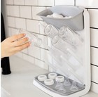 Ubbi Vertical Baby Bottle Drying Rack Space Saving Countertop Organizer Gray