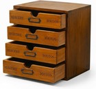 Vintage Stackable Desk Storage With 4 Drawers - Organize Craft Supplies