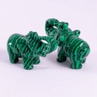 Natural Malachite Quartz Crystal Carved Elephant Healing Stone Animal Figurine