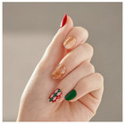 Impress Press On Nails Festive Holiday Red Green Gold Christmas No Glue Manicure