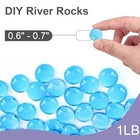  1lb Flat Glass Marbles  Light Blue Decorative Marbles For Vases Aqua Blue