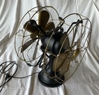 Brass Oscillating Desk Table Fan Double Sided Replica