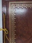 Vintage Brown Scrapbook Photo Album Gold Embossed Cord Bound Unused 12 Pages Nos