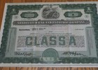 Lot Of 10 Associated Gas And Electric Co  Class A Stock Certificates 1930s