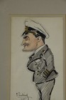 Vintage Bob Hope Caricature Art Drawing Original Sketch Signed Framed Wwii Era