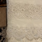 Antique Extra Long Ecru Battenberg Lace Panel W Fringe 52    W X 96   l