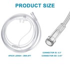 Soft Adult Oxygen Nasal Cannula 6 6ft Standard 2 Meters   6 6ft  Transparent