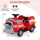 12v Kids Ride On Fire Truck Toddler Fire Toy Car W  Shovel   Wrench Red